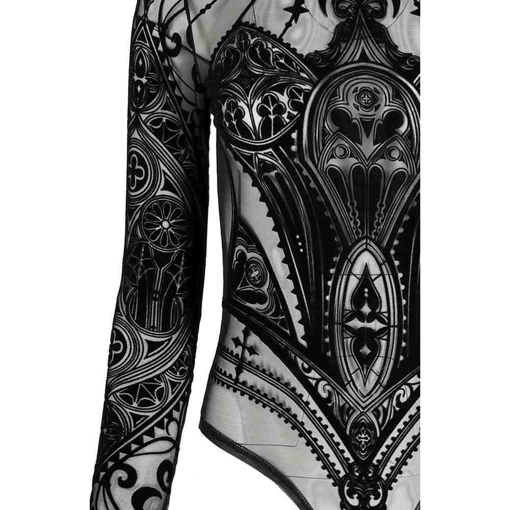 Restyle - Cathedral Corset Bodysuit - Black